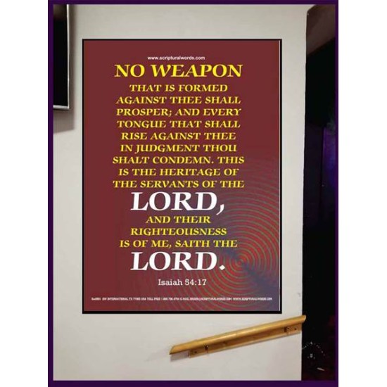 ABSOLUTE NO WEAPON    Christian Wall Art Poster   (GWJOY801)   