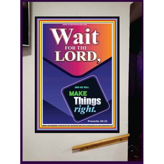 WAIT FOR THE LORD   Framed Scriptural Dcor   (GWJOY8069)   