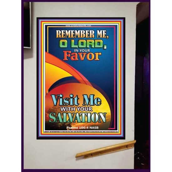 VIIST ME WITH YOUR SALVATION   Frame Scriptural Dcor   (GWJOY8070)   