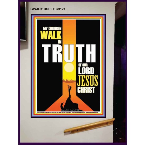 WALK IN THE TRUTH   Large Framed Scripture Wall Art   (GWJOY9121)   