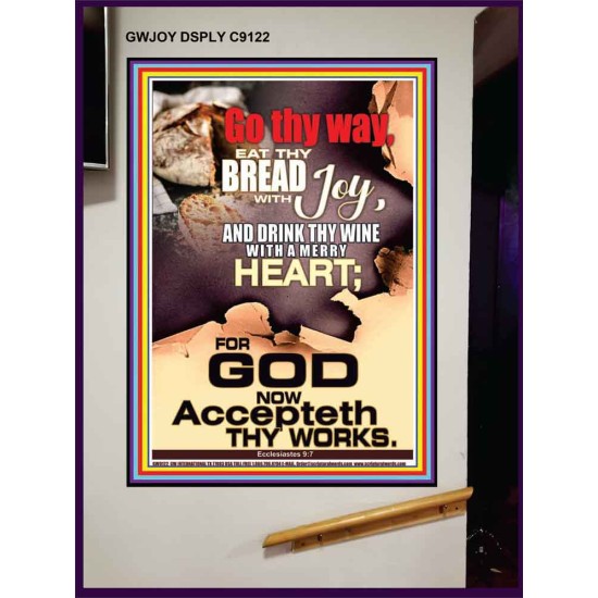 A MERRY HEART   Large Frame Scripture Wall Art   (GWJOY9122)   