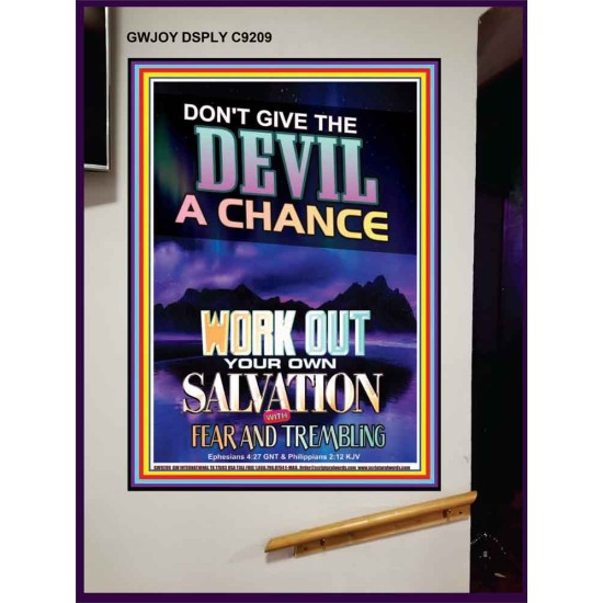 WORK OUT YOUR SALVATION   Bible Verses Wall Art Acrylic Glass Frame   (GWJOY9209)   