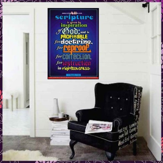 ALL SCRIPTURE   Christian Quote Frame   (GWJOY3495)   