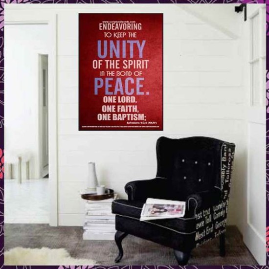 UNITY OF THE SPIRIT   Acrylic Glass Frame Scripture Art   (GWJOY3995)   