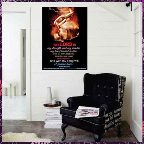 WITH MY SONG WILL I PRAISE HIM   Framed Sitting Room Wall Decoration   (GWJOY4538)   