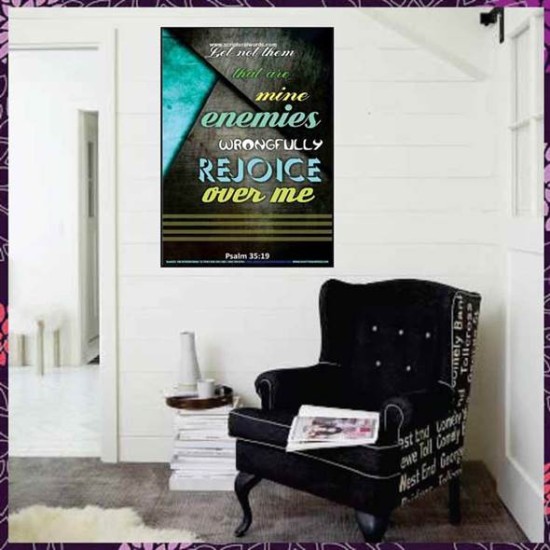 WRONGFULLY REJOICE OVER ME   Frame Bible Verses Online   (GWJOY4593)   