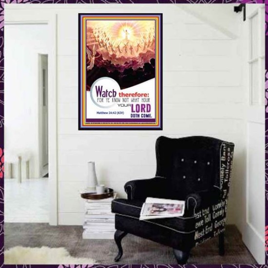 WATCH THEREFORE   Bible Verse Wall Art Frame   (GWJOY4665)   