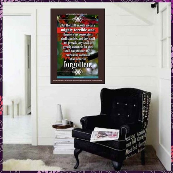 A MIGHTY TERRIBLE ONE   Bible Verse Frame for Home Online   (GWJOY724)   