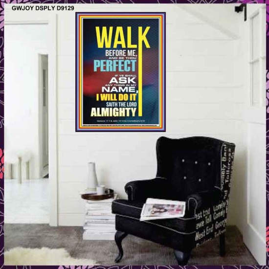 WALK BEFORE ME   Bible Verse Frames online   (GWJOY9129)   