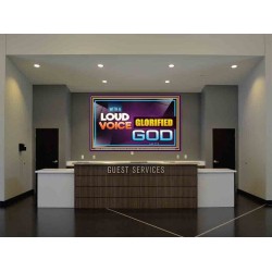 WITH A LOUD VOICE GLORIFIED GOD   Bible Verse Framed for Home   (GWJOY9372)   