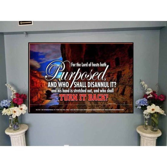 WHO SHALL DISANNUL IT   Large Frame Scriptural Wall Art   (GWJOY1531)   
