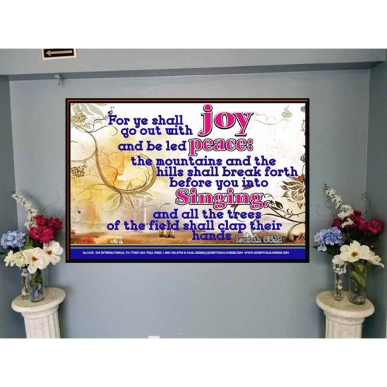 YE SHALL GO OUT WITH JOY   Frame Bible Verses Online   (GWJOY1535)   