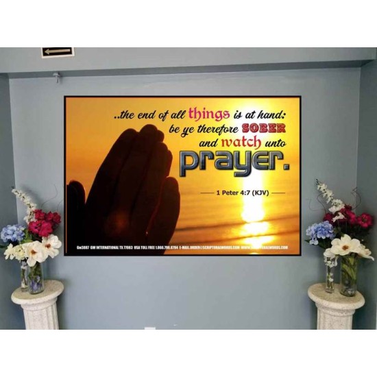 WATCH AND PRAY   Christian Wall Art Poster   (GWJOY3887)   