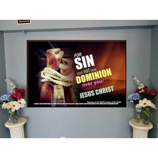 SIN SHALL NOT HAVE DOMINION   Frame Biblical Paintings   (GWJOY3983)   