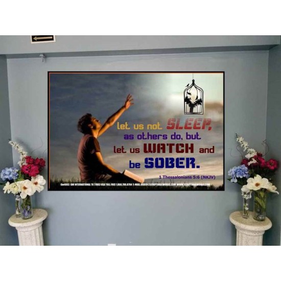 WATCH AND BE SOBER   Framed Office Wall Decoration   (GWJOY4003)   