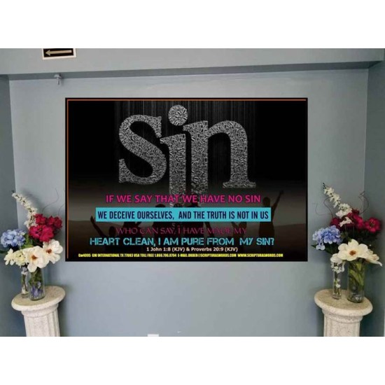 SIN   Framed Bible Verse Online   (GWJOY4095)   