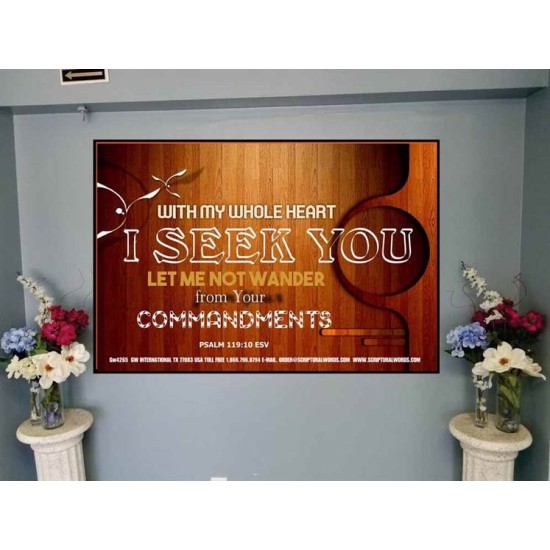 SEEK GOD WITH YOUR WHOLE HEART   Christian Quote Frame   (GWJOY4265)   