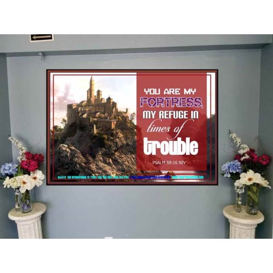 YOU ARE MY FORTRESS   Framed Bible Verses Online   (GWJOY4312)   
