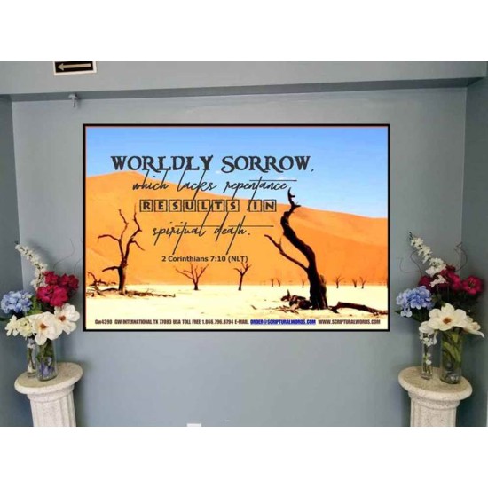 WORDLY SORROW   Custom Frame Scriptural ArtWork   (GWJOY4390)   