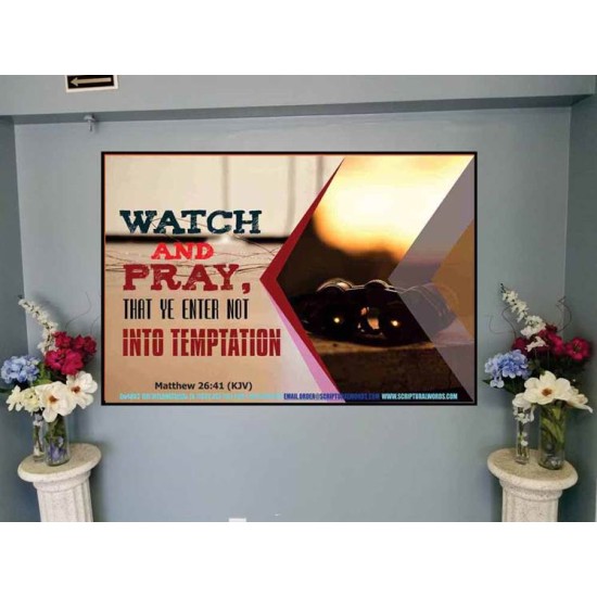 WATCH AND PRAY   Scripture Art Prints Framed   (GWJOY4803)   