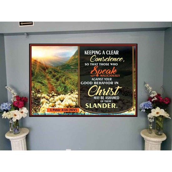 A CLEAR CONSCIENCE   Scripture Frame Signs   (GWJOY6734)   
