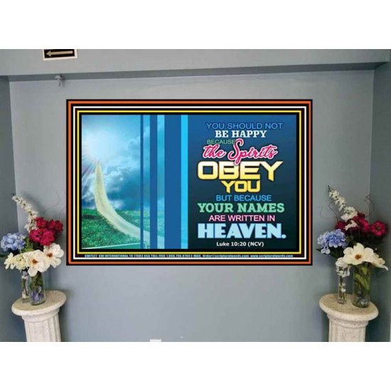 YOUR NAMES ARE WRITTEN IN HEAVEN   Christian Quote Framed   (GWJOY7527)   