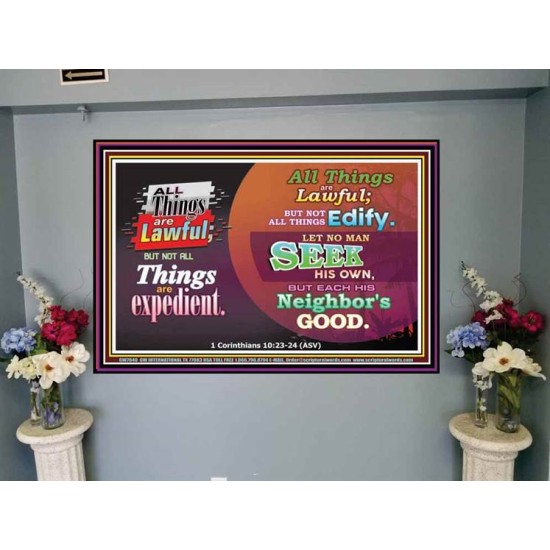 ALL THINGS ARE LAWFUL   Scripture Art Work   (GWJOY7840)   