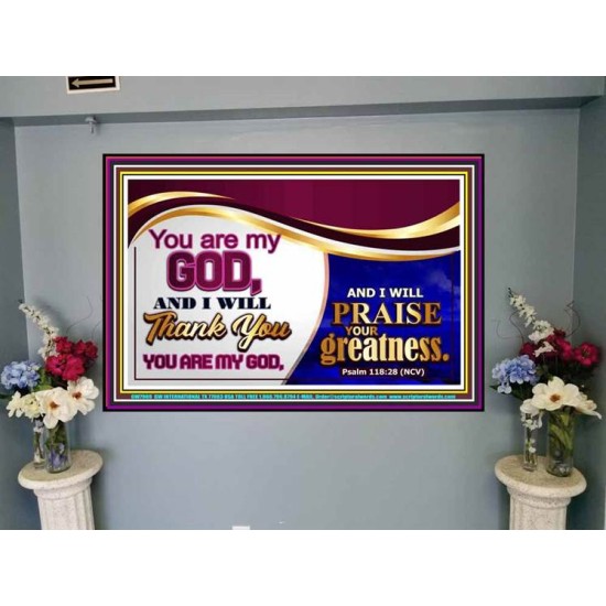 YOU ARE MY GOD   Contemporary Christian Wall Art Acrylic Glass frame   (GWJOY7909)   