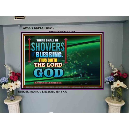SHOWERS OF BLESSINGS   Encouraging Bible Verses Frame   (GWJOY8551L)   