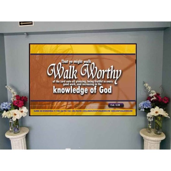 WALK WORTHY   Encouraging Bible Verses Framed   (GWJOY867)   