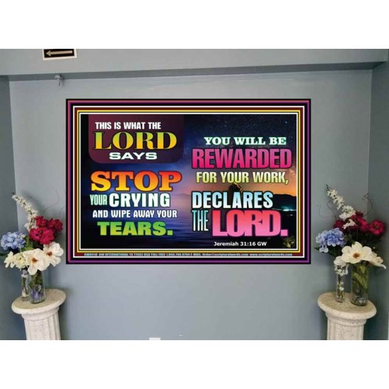 WIPE AWAY YOUR TEARS   Framed Sitting Room Wall Decoration   (GWJOY8918)   