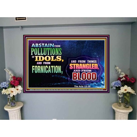 ABSTAIN FORNICATION   Inspirational Wall Art Poster   (GWJOY8929)   