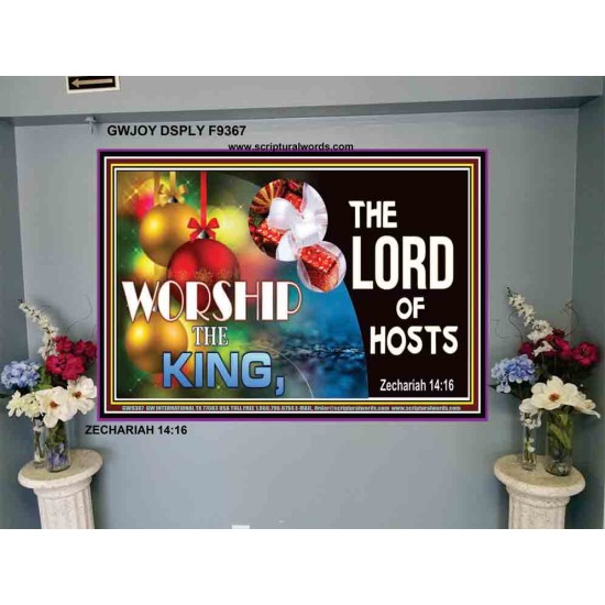 WORSHIP THE KING   Bible Verse Framed Art   (GWJOY9367)   