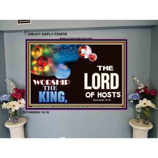 WORSHIP THE KING   Inspirational Bible Verses Framed   (GWJOY9367B)   