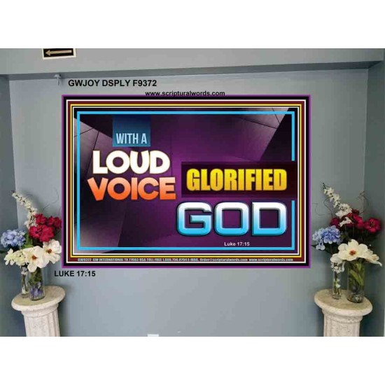 WITH A LOUD VOICE GLORIFIED GOD   Bible Verse Framed for Home   (GWJOY9372)   