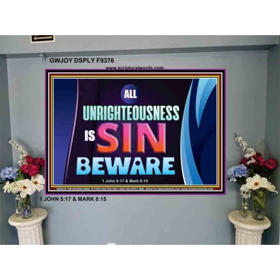 ALL UNRIGHTEOUSNESS IS SIN   Printable Bible Verse to Frame   (GWJOY9376)   