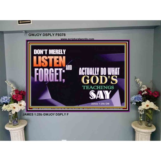 ACTUALLY DO WHAT GOD'S TEACHINGS SAY   Printable Bible Verses to Framed   (GWJOY9378)   