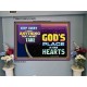 WHAT IS GOD'S PLACE IN YOUR HEART   Large Framed Scripture Wall Art   (GWJOY9379)   