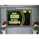 WITH GOD WE WILL TRIUMPH   Large Frame Scriptural Wall Art   (GWJOY9382)   