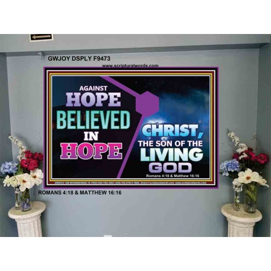 AGAINST HOPE BELIEVED IN HOPE   Bible Scriptures on Forgiveness Frame   (GWJOY9473)   