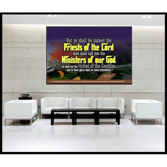 YE SHALL BE NAMED THE PRIESTS THE LORD   Bible Verses Framed Art Prints   (GWJOY1546)   