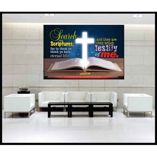 SEARCH THE SCRIPTURES   Framed Bible Verse Art   (GWJOY3593)   