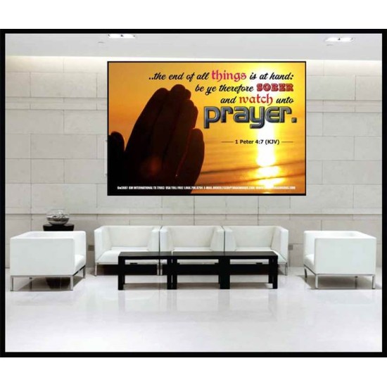 WATCH AND PRAY   Christian Wall Art Poster   (GWJOY3887)   