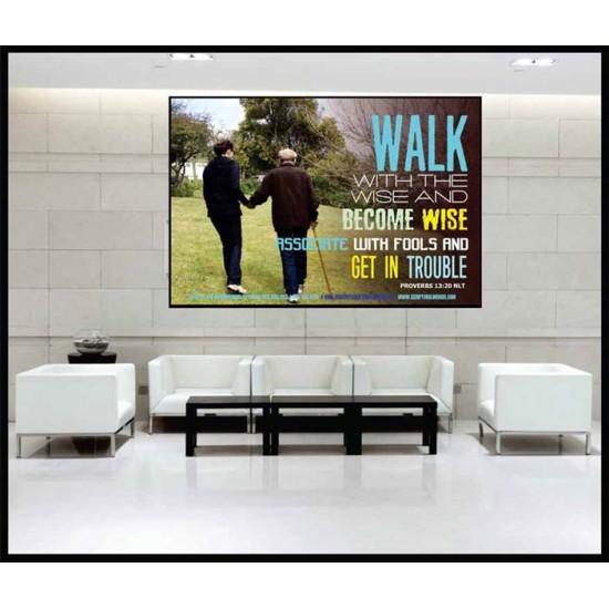 WALK WITH THE WISE   Custom Framed Bible Verses   (GWJOY4294)   