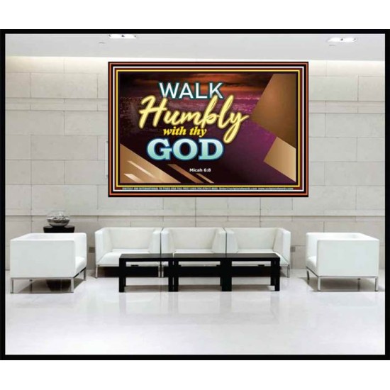 WALK HUMBLY   Custom Framed Inspiration Bible Verse   (GWJOY7557)   