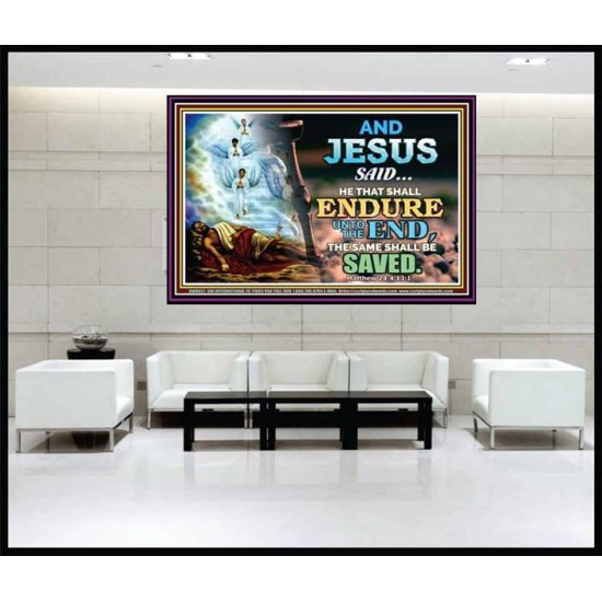YE SHALL BE SAVED   Unique Bible Verse Framed   (GWJOY8421)   