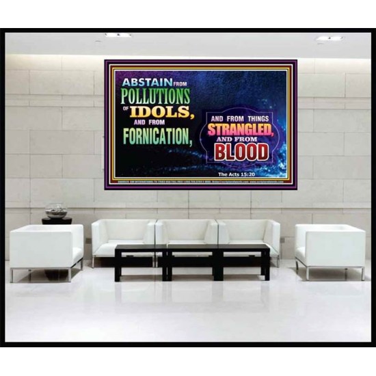 ABSTAIN FORNICATION   Inspirational Wall Art Poster   (GWJOY8929)   
