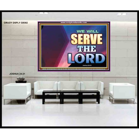 WE WILL SERVE THE LORD   Frame Bible Verse Art    (GWJOY9302)   