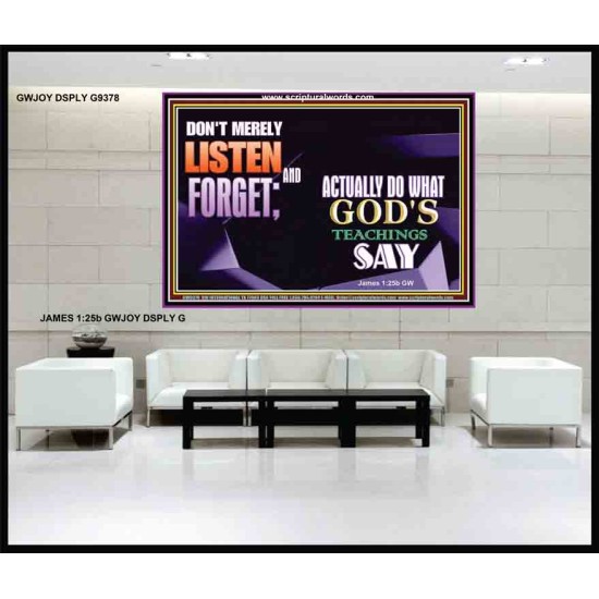 ACTUALLY DO WHAT GOD'S TEACHINGS SAY   Printable Bible Verses to Framed   (GWJOY9378)   