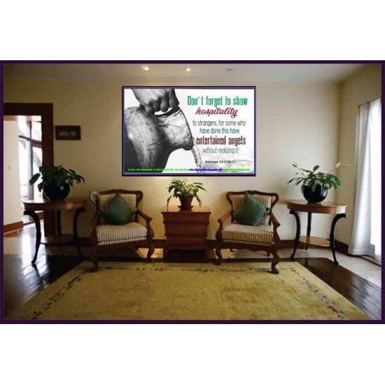 SHOW HOSPITALITY   Bible Verse Frame for Home   (GWJOY4435)   